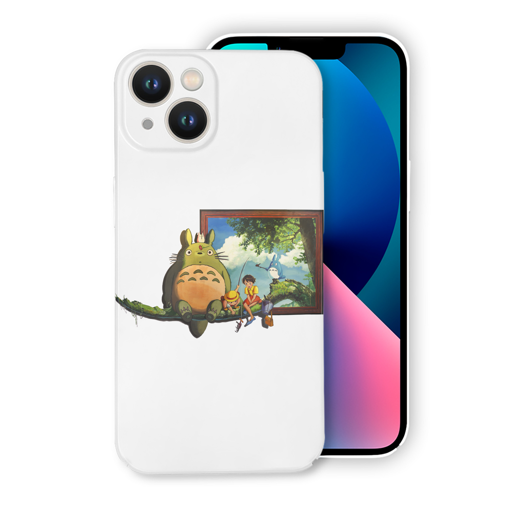 （画像用） となりのトトロ 草壁メイ 草壁サツキ My Neighbor Totoro Satsuki Kusakabe Mei Kusakabe 【iPhone 14シリーズ対応】ハードケース